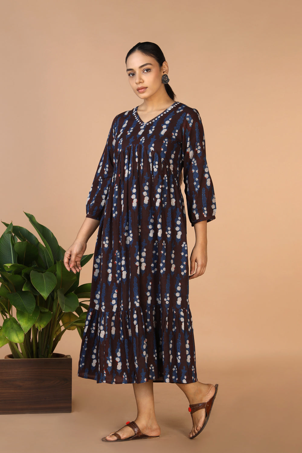 Image of Bagru Handblock printed cotton Dress